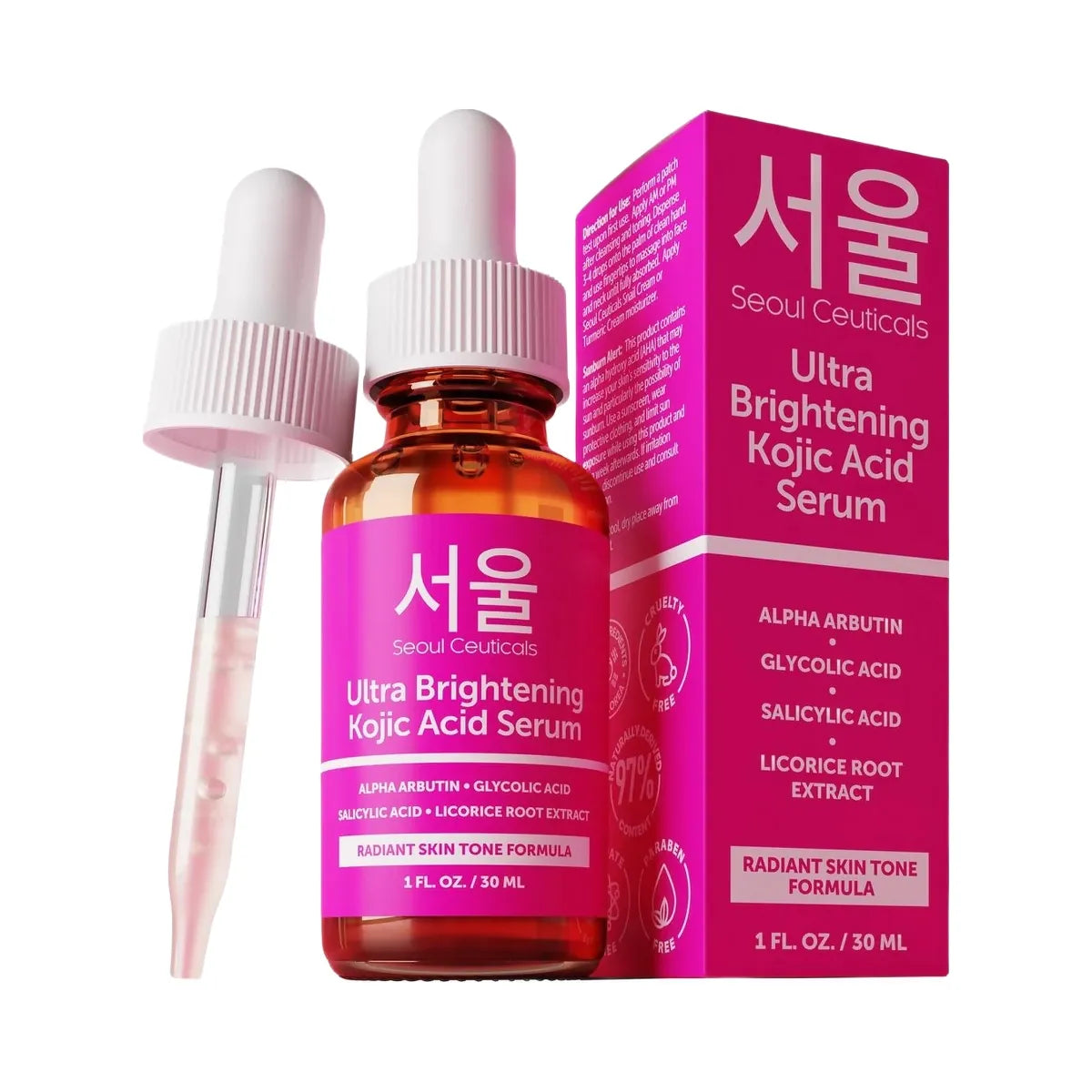 Seoul Ceuticals Korean Skin Care Ultra Brightening Kojic Acid Serum