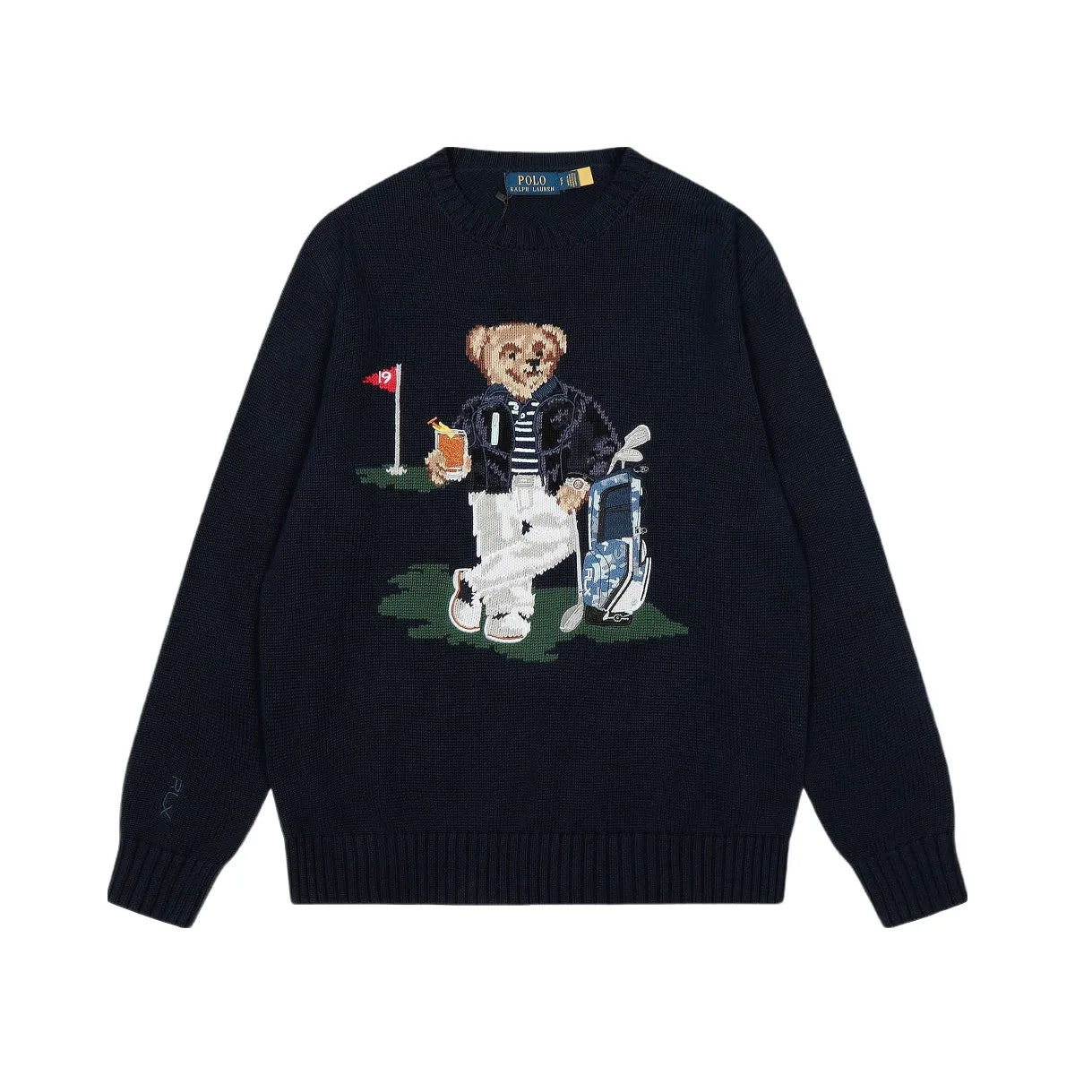 Supreme Polo Bear Cotton Blend Jumper Rlx Refined Black