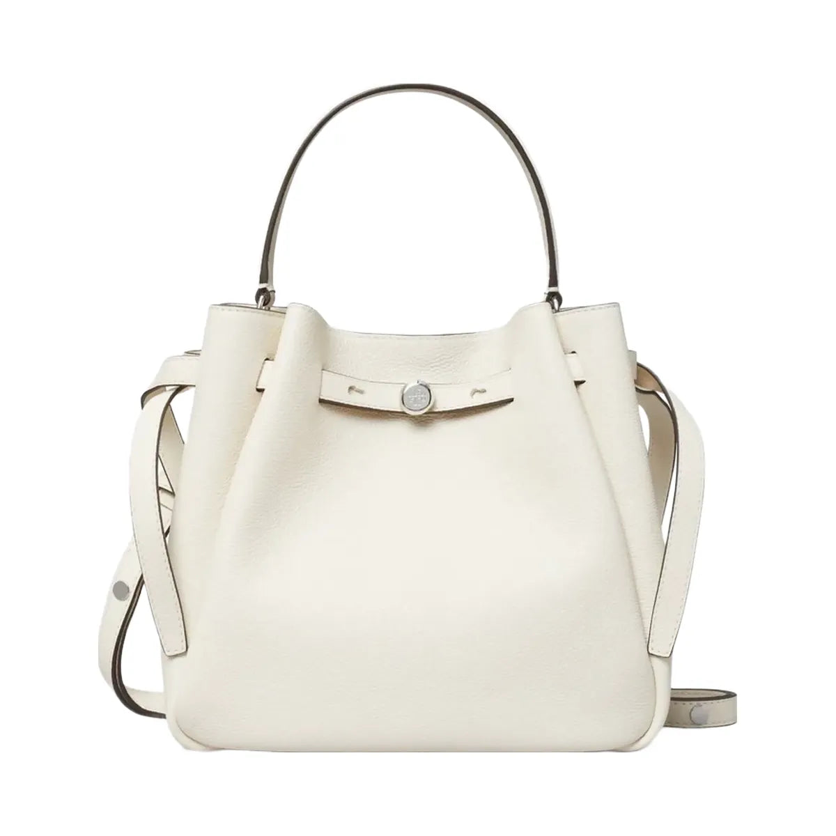 Tory Burch Romy Bucket Bag Light Cream