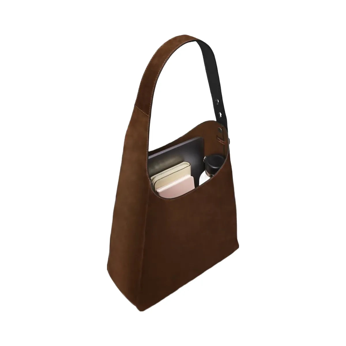 Tory Burch Romy Suede Hobo Bag Dark Cocoa