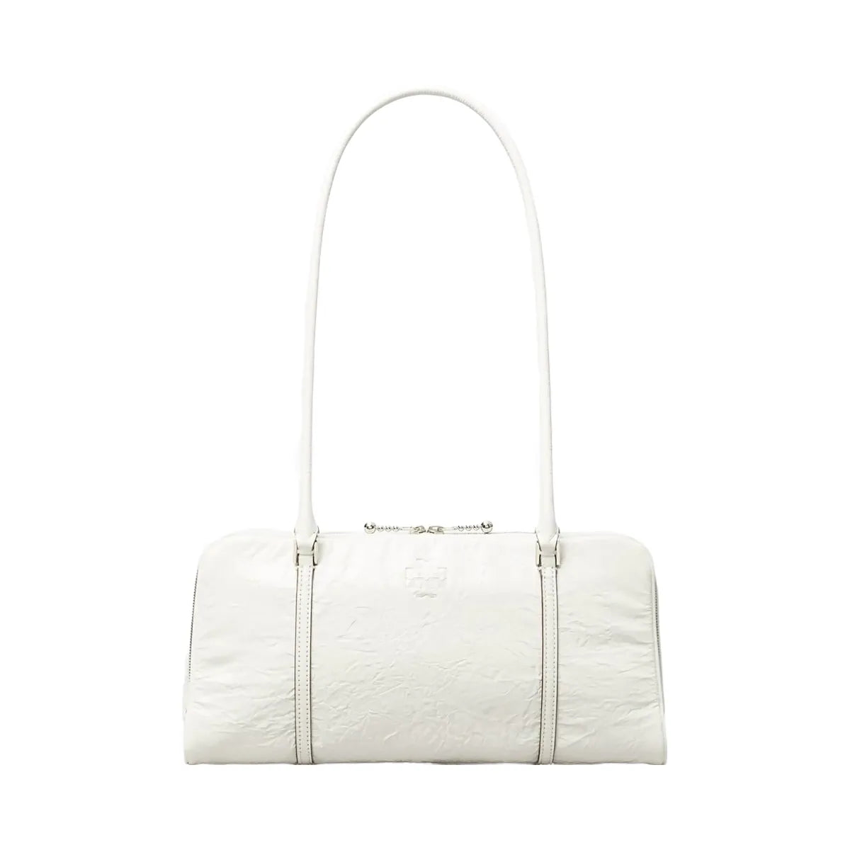 Tory Burch Small Crinkle Leather Marshmallow Satchel White