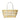 Tory Burch Small Ella Croc-Embossed Straw Basket Blanc