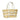 Tory Burch Small Ella Croc-Embossed Straw Basket Blanc