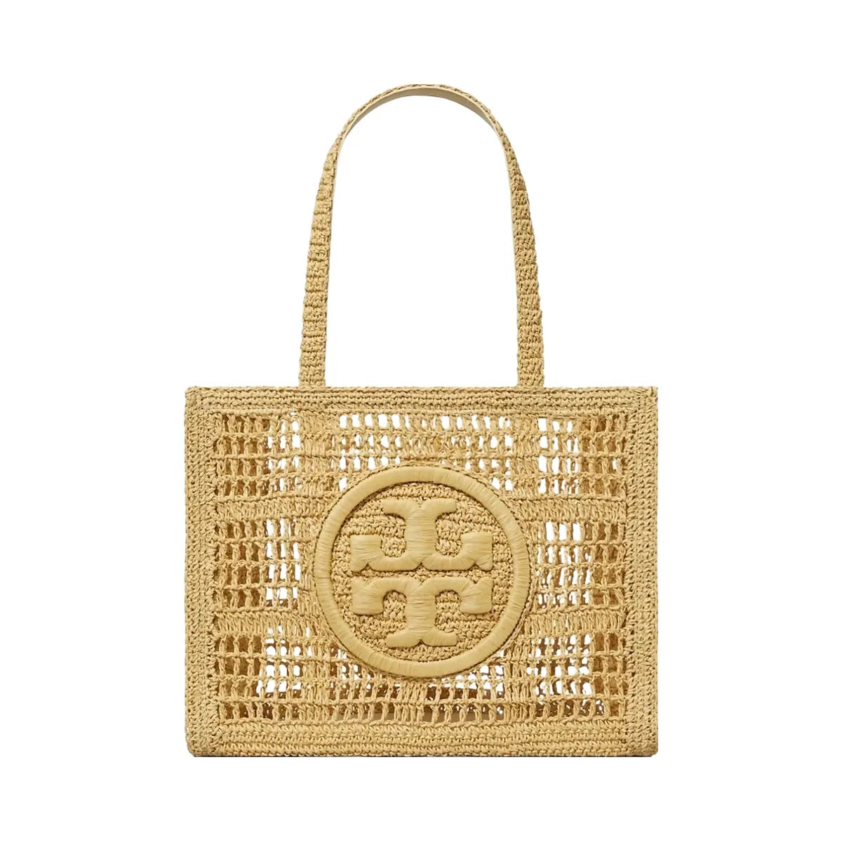 Tory Burch Small Ella Hand-Crocheted Tote Natural
