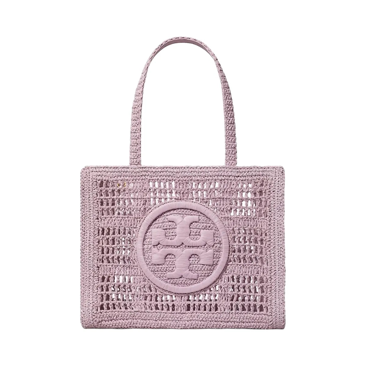 Tory Burch Small Ella Hand-Crocheted Tote Pale Purple