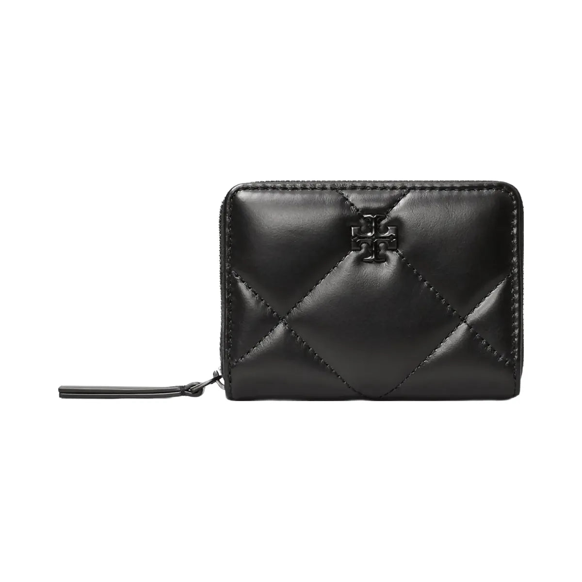 Tory Burch Small Kira Diamond Quilt Wallet Black