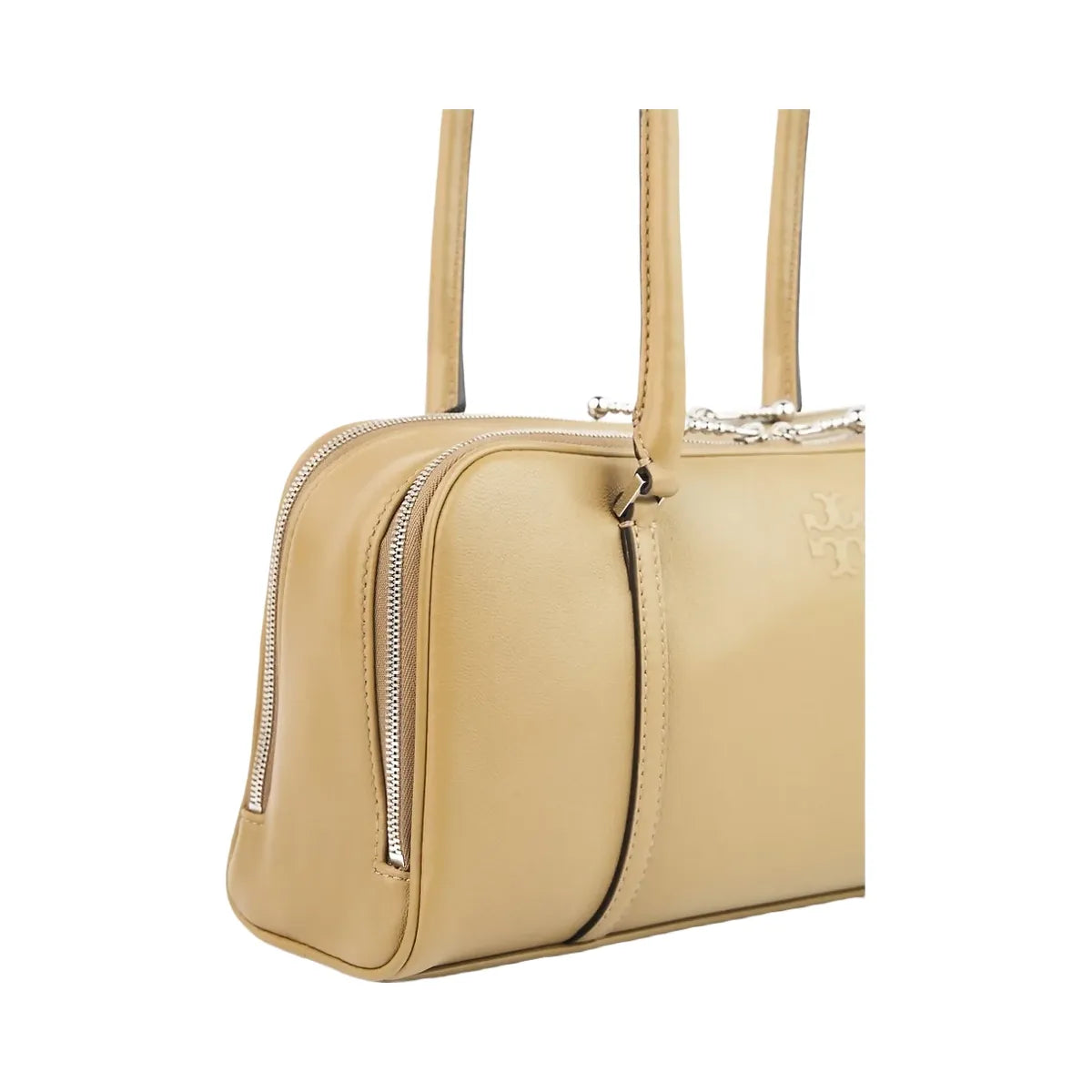 Tory Burch Small Marshmallow Satchel Coconut Shell/ Classic Brown