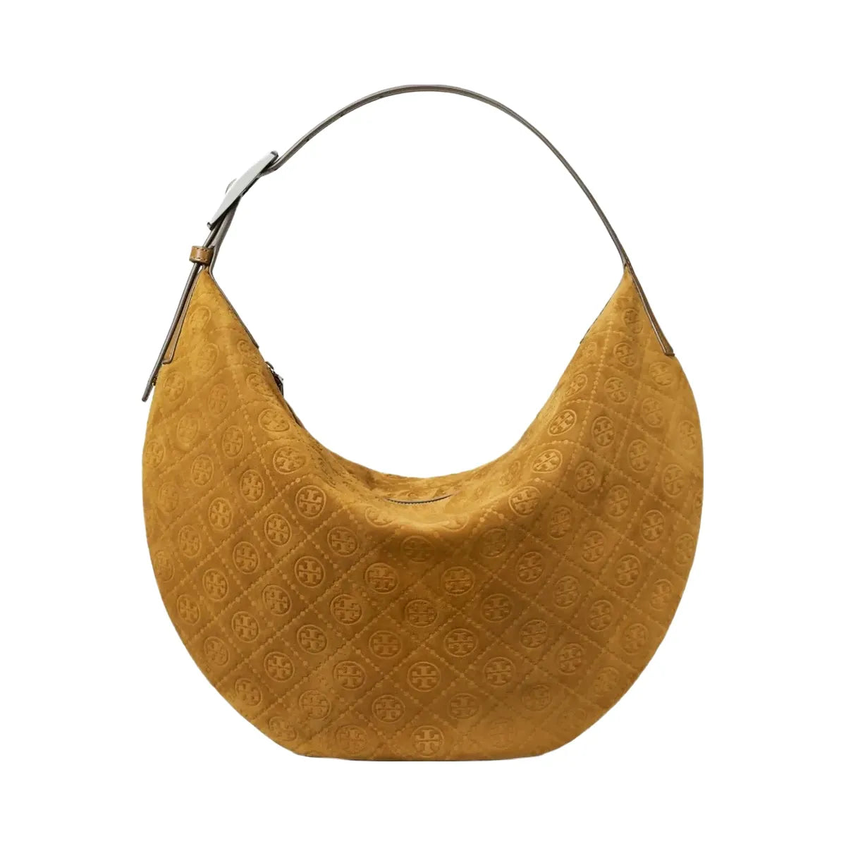 Tory Burch T Monogram Suede Balloon Bag CHICORY BROWN