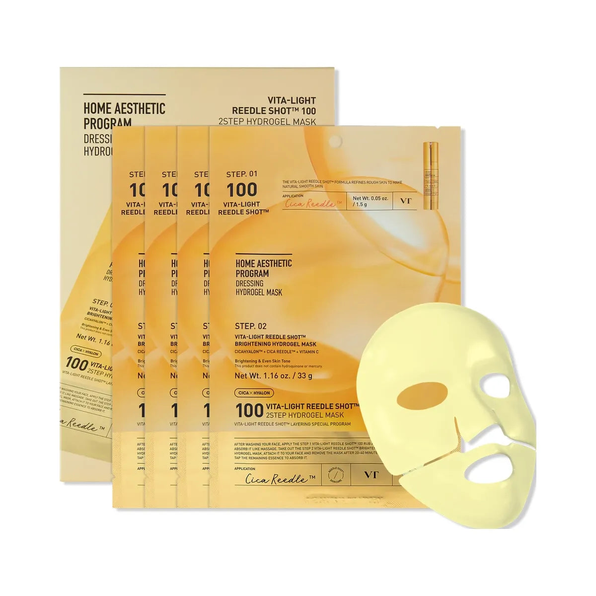 VT Cosmetics Vita-Light Reedle Shot 100 2-Step Hydrogel Mask